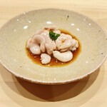 すしのいずみ - 茹でたてのタラの白子ポン酢