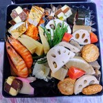 道乃来 - 一の重　お店さん手作りの伊達巻!!◎　筍、蓮根　　
                                　　　　　大根など煮付けの味付けが超美味!!◎　　
                                　　　　　　　