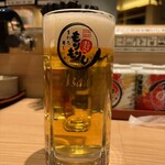 もりもり寿し - 生ビール（中）