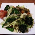 フーク食堂 - 温野菜のﾊﾞｰﾆｬﾌﾚｯﾀ　780円　（2014/2）　（＾＾　光量不足で写真がｲﾏｲﾁ申し訳ない（＾＾；