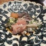 鳥茂 - 11.ミノ、センマイの胃袋、ミミガー自家製ポン酢と
      もみじおろし