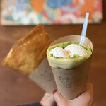 クレープ えんどう - ずんだ生クリーム、カルピスバター使用バターシュガー