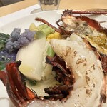 Ecru 117 - おかしら付き伊勢海老の炭火焼きと冬野菜