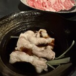 しゃぶしゃぶ すき焼き 食べ放題 和牛と豚 - 