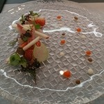 ユニック - 2014.12.4500円ランチ②お魚に燻製したオイルにつけて少し炙ったもの。感動的に美味！！