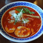 一世風靡 - 2014年12月23日(火・祝)　冬季限定　赤からとんこつ(700円)＋煮たまご(50円)