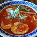 一世風靡 - 2014年12月23日(火・祝)　冬季限定　赤からとんこつ(700円)＋煮たまご(50円)