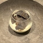 プレゼンテ スギ - ⑫ トラフグのフラン
      トラフグエキススープ　GV
      スーパートラフグのソテー　
      白子　トラフグエキススープ+千葉県産卵　
      国産トリュフ