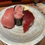 もりもり寿し - まぐろ3点盛り 660円