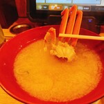 魚心 - カニ汁240円