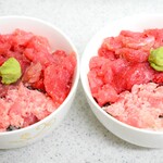 魚春 - 中落ち＆ねぎとろ丼※調理例