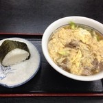 大阪屋 - 肉とじうどん、おにぎり