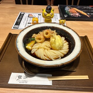天然大海老天丼 自家製おうどん 白狐_1