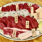 がんばれニッポン馬肉道場 馬喰ろう - 馬刺し盛り合わせ特大：これもサービスが過ぎる！