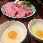 今半 別館 - 具材が並びます