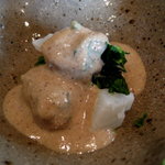 月見里 - 菜の花とイカの胡麻和え