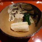 温石 - 太刀魚の衣揚げ、海老芋