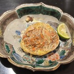 割烹 渡辺 - 佐渡の雌蟹の素焼き（もとやき）