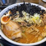 らぁめん優雅 - 岩海苔を少しずつ入れ味変