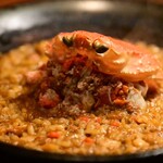 上六ワイン - 香箱がニのパエリア
                                （今の時期だけ、内子と外子の濃厚な旨みを）　9800円