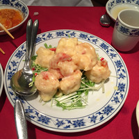 横浜中華街 重慶飯店 本館 - 大海老の辛しマヨネーズ炒め(小)　3900