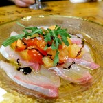 ピッツェリア パーレンテッシ - ⚫桜島カンパチとグレープフルーツのカルパッチョ