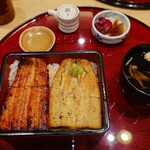 江戸前うなぎ かわ祥 - 二色うな重 ｢特上｣ごはん 小盛り