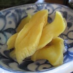 きっ茶 花々 - 店主さん手作りのたくあん