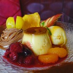 イノダコーヒ - 秋のプリン・ア・ラ・モード プレート