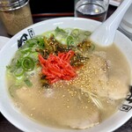 風靡 - 辛子高菜、胡麻、紅生姜を載せて