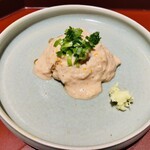 馳走 啐啄一十  - 【写真⑥】醤油洗い剥(大野)の肝和え