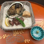 京懐石 美濃吉 竹茂楼 - 黒鮑と但馬牛フィレ、海老芋