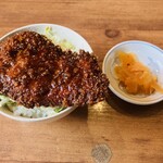 会津喜多方ラーメン 坂新 - ミニミニソースカツ丼（450円）
