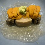 美味いもん屋 わ多なべ - 黒鮑と雲丹　