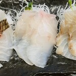 海鮮すし 海花亭 - 地魚と冬魚の刺身３点盛り