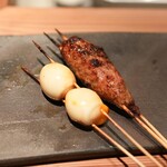 Tori Chataro - Tsukune with Green Chili and Quail Egg