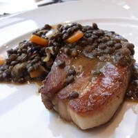 Benoit Alain Ducasse - 豚胸肉のローストとレンズ豆のマスタード風味②