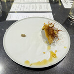 Japanese Soba Noodles 蔦 - 「地鶏のコンフィ、蜜柑ポン酢 牛蒡クラッカー、揚げ葱添え」