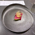 Japanese Soba Noodles 蔦 - 「紅芯大根の昆布締め 山椒香る酢橘ジュレ」