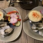 miobyDoTS - 蒸し牡蠣と季節の野菜のアイオリ