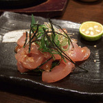 ココロ - ササミ昆布〆酒盗和え2014.12