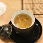 Sushi Shunsuke Asagaya - Chawanmushi with Clam Dashi and Negi Kabu Surinashi
