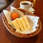 SAMURAI喫茶 - ハムサンド＋ゆで卵