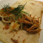 カンテサンス - 車と桜の海老クレープ2