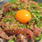 太鼓判亭 - 2014/12/22：まぐろのユッケ風