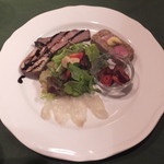 お刺身とお肉のオードブル盛り合わせ ドミナス風