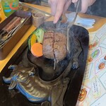 炭焼きレストランさわやか - テープルカットの儀式が