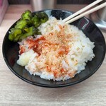 らーめん 武双家 - 特製ラーメン（麺カタメアブラヌキ）
（海苔3枚、チャーシュー2枚、味玉、キャベツ、ほうれん草）＋のり増し＋ライス中
1100円＋100円＋無料