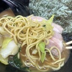 らーめん 武双家 - 特製ラーメン（麺カタメアブラヌキ）
（海苔3枚、チャーシュー2枚、味玉、キャベツ、ほうれん草）＋のり増し＋ライス中
1100円＋100円＋無料