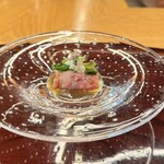 肉和食 月火水木金土日 - 和牛サーロインと鱈白子の湯引き